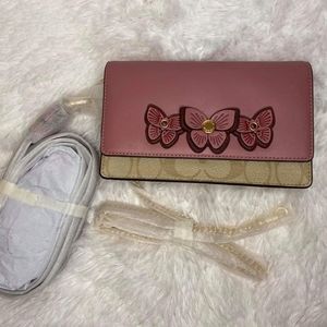 Coach Signature Butterfly Applique Flap Belt Bag